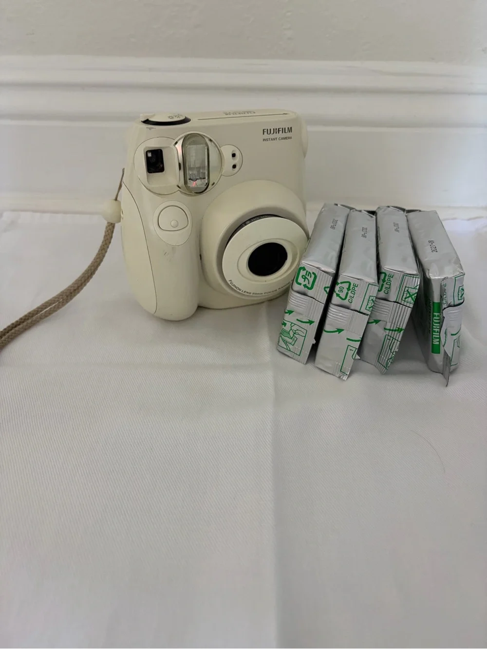 Fujifilm Instax Mini Instant Camera - Cream White Finish (camera and 40 film)